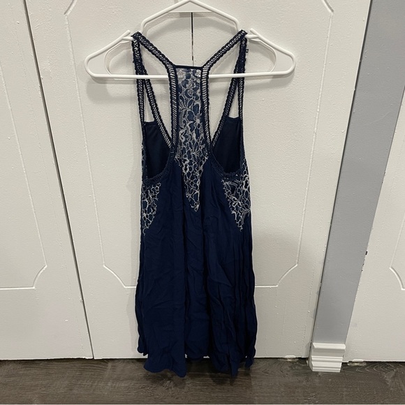 City Triangles Blue Lace Swing Mini Dress - Picture 2 of 9